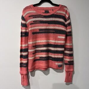 Kangaroos Vintage Knit Sweater Pink Gray Y2K Skater‎ Pullover